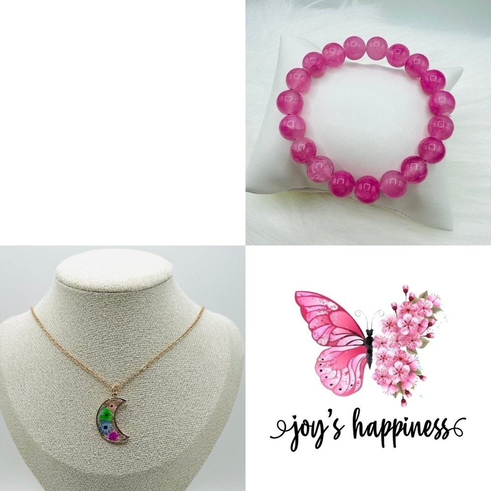 Spring theme Necklace and Bracelet Duo